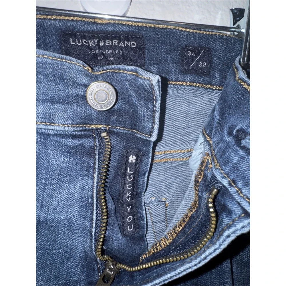 🍀 Lucky Brand Jeans 221 Straight Mens Size 34x30 Blue Casual Denim